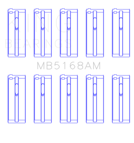 King Acura F22B1/Honda F22A1/F22A6/F22B1/F22B2/F22B6 Main Bearing Set - Size STD King Engine Bearings Bearings  AXOPROS
