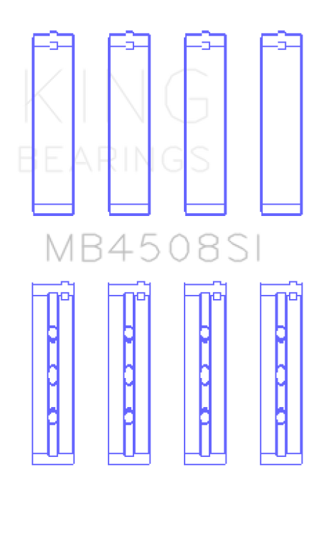 King Acura J30A/J32A/J35A/J35Z Performance Main Bearing Set - Size STD King Engine Bearings Bearings  AXOPROS