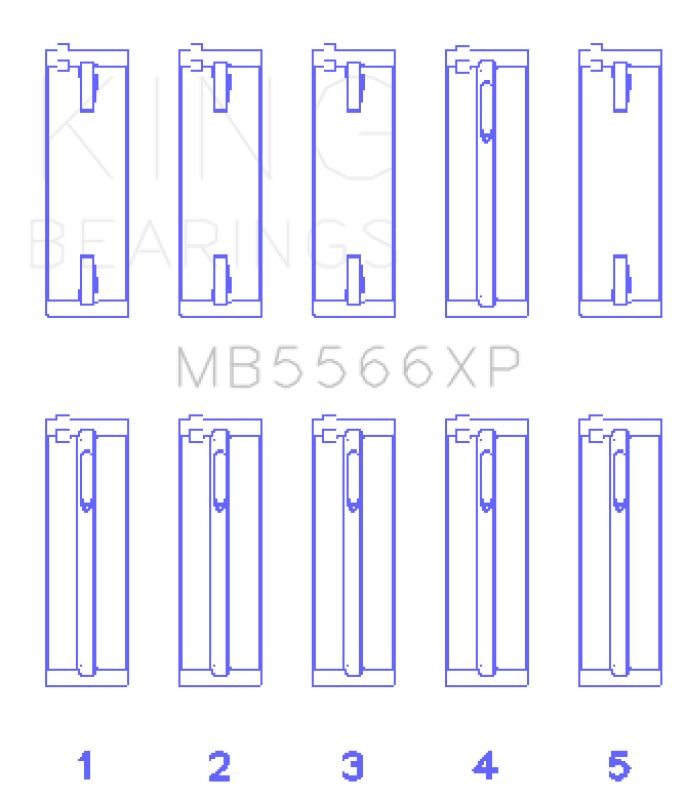 King Audi A4 1.8L AEB Performance Main Bearing Set - Size STD King Engine Bearings Bearings  AXOPROS