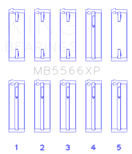 King Audi A4 1.8L AEB Performance Main Bearing Set - Size STD King Engine Bearings Bearings  AXOPROS