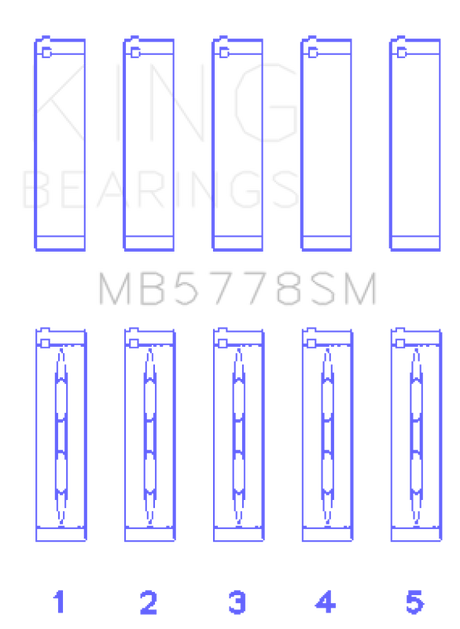 King Audi/VW 1.8/2.0 TSI/TFSI (Size 0.25 Oversized) Main Bearing Set King Engine Bearings Bearings  AXOPROS