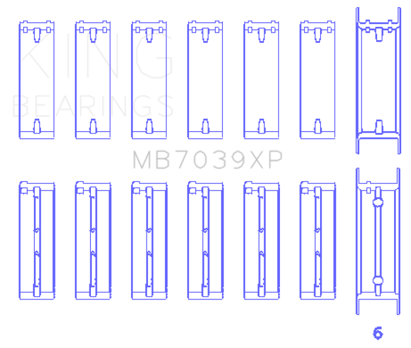 King BMW M20/M50 2.0L/2.5L/2.7L Performance Main Bearing Set - Size STD King Engine Bearings Bearings  AXOPROS
