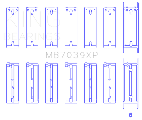 King BMW M20/M50 2.0L/2.5L/2.7L Performance Main Bearing Set - Size STD King Engine Bearings Bearings  AXOPROS