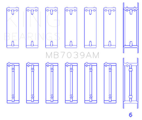 King BMW M51/M57 Main Bearing Set - Size STD King Engine Bearings Bearings  AXOPROS