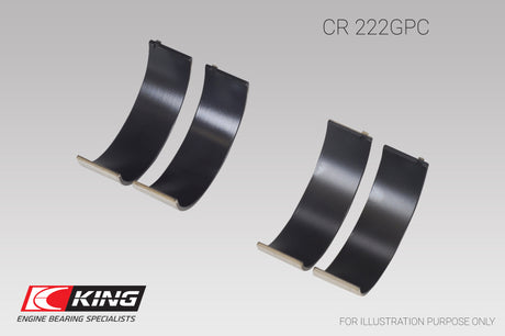 King BMW N55B30A Sputter Replacement Rod Bearing Set - Size STD (2 Pair) King Engine Bearings Bearings  AXOPROS