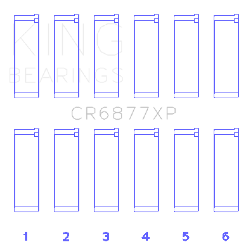 King BMW S54B32 3.2L Performance Rod Bearing Set - Size STD King Engine Bearings Bearings  AXOPROS
