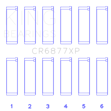 King BMW S54B32 3.2L Performance Rod Bearing Set - Size STD King Engine Bearings Bearings  AXOPROS
