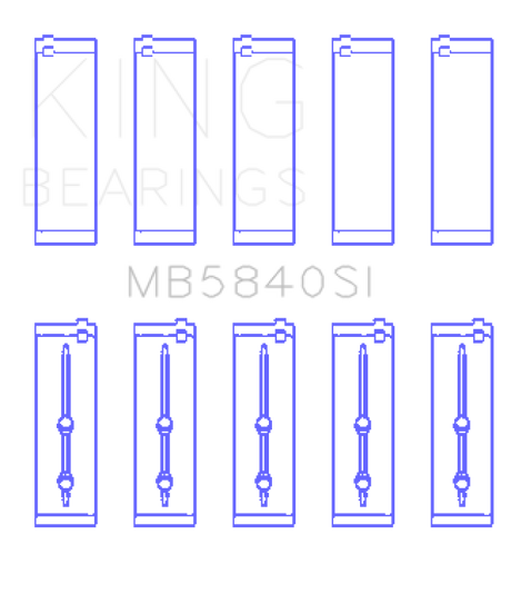 King Chrysler/Dodge Gen 3 Hemi 5.7L/6.1L/6.4L Crankshaft Main Bearing Set (Set of 5) King Engine Bearings Bearings  AXOPROS