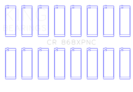 King Ford 4.6L/5.4L V8 SOHC Performance Coated Rod Bearing Set - Size STD King Engine Bearings Bearings  AXOPROS