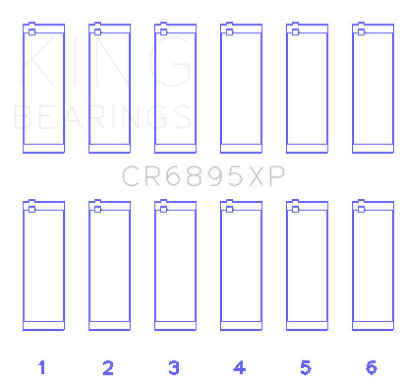 King Ford Ecoboost 3.5L V6 (Size STDX) Tri Metal Connecting Rod Bearing Set King Engine Bearings Bearings  AXOPROS