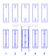 King Ford Fiesta 1.25i (ZETEC) Crankshaft Main Bearing Set King Engine Bearings Bearings  AXOPROS