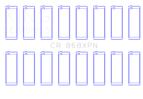 King Ford Prod V8 4.6L/5.4L Performance Rod Bearing Set - Size STD King Engine Bearings Bearings  AXOPROS