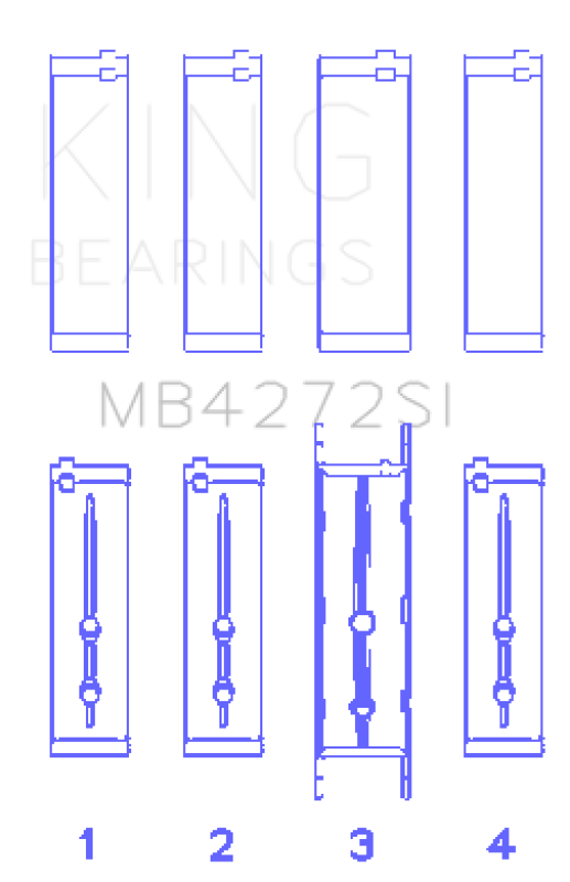 King Holden Alloytec 175/190 Crankshaft Main Bearing Set King Engine Bearings Bearings  AXOPROS