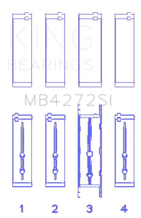 King Holden Alloytec 175/190 Crankshaft Main Bearing Set King Engine Bearings Bearings  AXOPROS