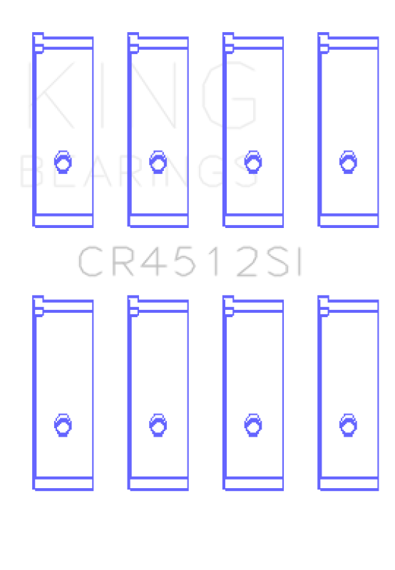 King Honda D17A1/2 Rod Bearing Set - Size STD King Engine Bearings Bearings  AXOPROS