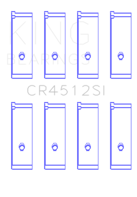 King Honda D17A1/2 Rod Bearing Set - Size STD King Engine Bearings Bearings  AXOPROS
