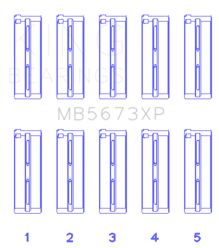 King Honda F20C/F22C 16v Performance Main Bearing Set - Size STD King Engine Bearings Bearings  AXOPROS