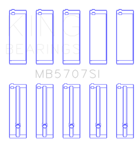 King Hyundai G4KE/G4KC Main Bearings (Set of 5) King Engine Bearings Bearings  AXOPROS
