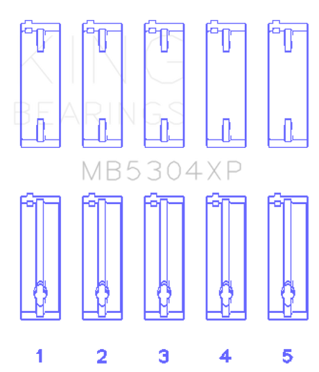 King Engine Bearings Mazda B6/B6-T/ZM/B3/B5 Main Bearing Set - Size STDX King Engine Bearings Bearings  AXOPROS