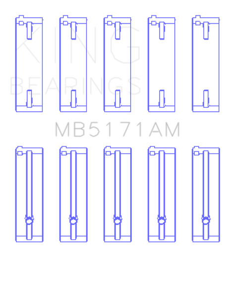 King Mazda FS-DE L4/FP L4/FS L4  DOHC 16 Valve Main Bearing Set - Size STD King Engine Bearings Bearings  AXOPROS