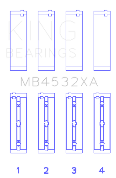 King Mercedes-Benz OM 642.822/36/910/20/30/70 Main Bearing Set King Engine Bearings Bearings  AXOPROS