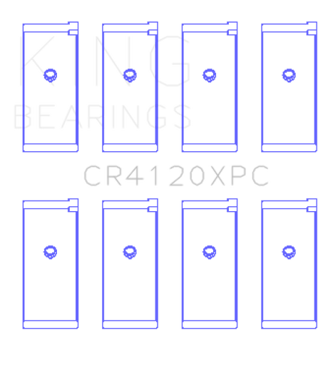 King Mitsubishi 4G63/4G64 Coated Connecting Rod Bearing Set of 4 - Size +.026mm King Engine Bearings Bearings  AXOPROS