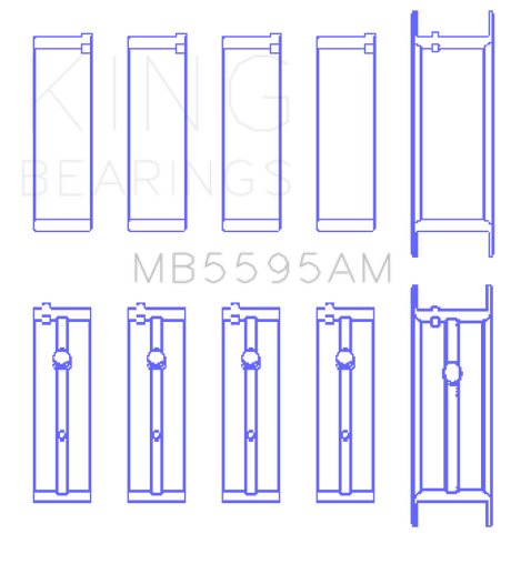 King Nissan KA-24E Main Bearing Set - Size STD King Engine Bearings Bearings  AXOPROS