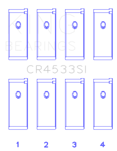 King Nissan QR25DE DOHC 16 Valves Rod Bearing Set - Size STD King Engine Bearings Bearings  AXOPROS