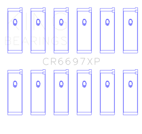 King Nissan RB25/RB26 Performance Rod Bearing Set - Size +0.25mm King Engine Bearings Bearings  AXOPROS