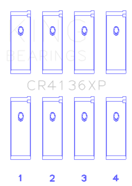 King Engine Bearings Nissan SR20DE/DET RWD (2.0L) Performance Rod Bearing Set - Size +0.25mm King Engine Bearings Bearings  AXOPROS