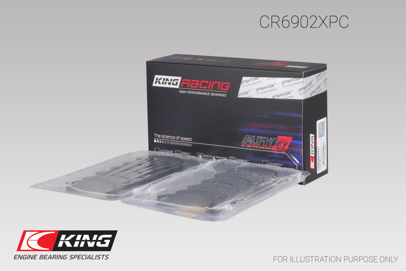 King Nissan VQ35HR/VQ37VHR/VR30DTT pMaxKote Rod Bearing Set - Size +.25mm King Engine Bearings Bearings  AXOPROS