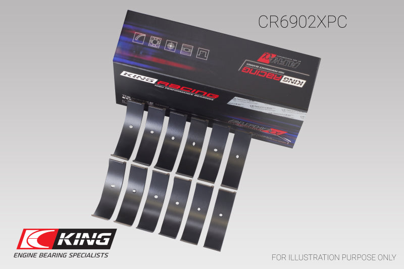 King Nissan VQ35HR/VQ37VHR/VR30DTT pMaxKote Rod Bearing Set - Size +.25mm King Engine Bearings Bearings  AXOPROS