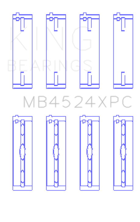 King Nissan VR38DETT pMaxKote Performance Main Bearing Set - Size STD King Engine Bearings Bearings  AXOPROS