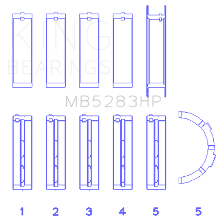 King Performance Main Bearing Set - Size STD King Engine Bearings Bearings  AXOPROS