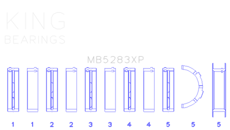 King Performance Main Race Bearing Set - Size STD King Engine Bearings Bearings  AXOPROS