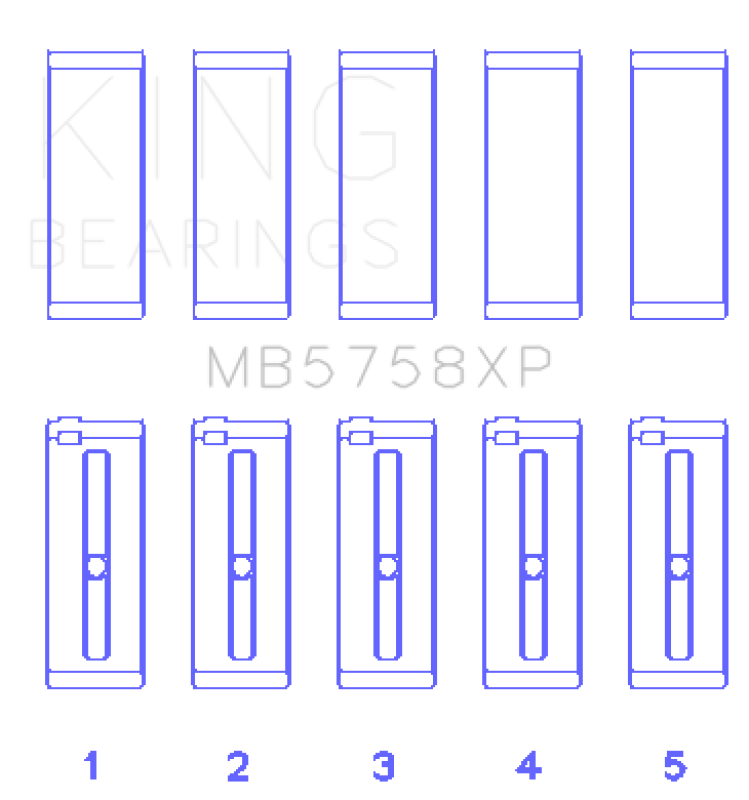 King Peugeot EP6 1.6L/BMW N14B16C Main Bearing Set - Size STD King Engine Bearings Bearings  AXOPROS