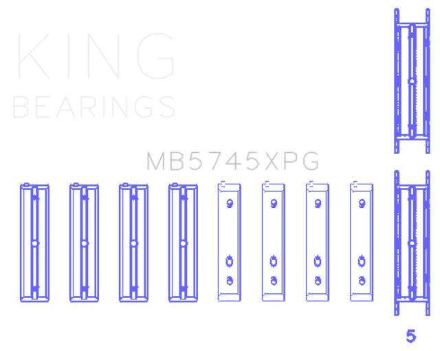 King Subaru FA20 FB20 Performance Tri-Metal Main Bearing Set - Size +.025mm King Engine Bearings Bearings  AXOPROS