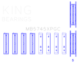 King Subaru FA20/Toyota 4U-GSE pMaxKote Performance Main Bearing Set - Size STDX King Engine Bearings Bearings  AXOPROS