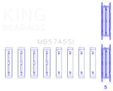 King Subaru FA/FB Main Bearing Set - Size STD King Engine Bearings Bearings  AXOPROS