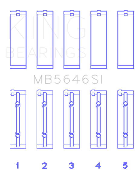 King Toyota 1AZFE/2AZFE Main Bearing Set King Engine Bearings Bearings  AXOPROS
