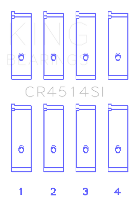 King Toyota 1AZFE/2AZFE Rod Bearing Set - Size STD King Engine Bearings Bearings  AXOPROS