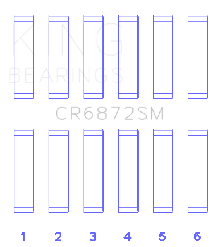 King Toyota 1GR-FE Connecting Rod Bearing Set - Size +.25mm King Engine Bearings Bearings  AXOPROS