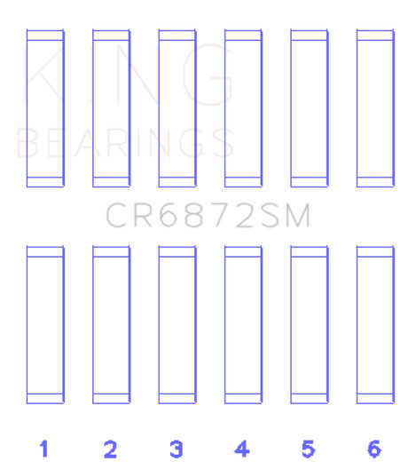 King Toyota 1GR-FE Connecting Rod Bearing Set - Size STD King Engine Bearings Bearings  AXOPROS