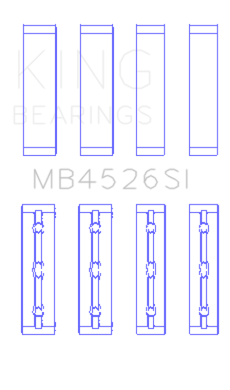 King Toyota 1GR-FE (Size +0.25mm) Crankshaft Main Bearing Set King Engine Bearings Bearings  AXOPROS