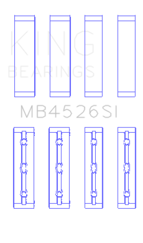 King Toyota 1GR-FE (Size +0.25mm) Crankshaft Main Bearing Set King Engine Bearings Bearings  AXOPROS