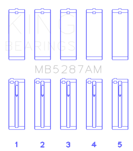 King Toyota 1ZZ-FE Main Bearing Set - Size STD King Engine Bearings Bearings  AXOPROS