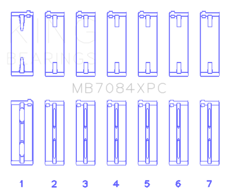 King Toyota 2JZGE/2JZGTE 24V 3.0L pMaxKote Performance Main Bearing Set - Size STD King Engine Bearings Bearings  AXOPROS
