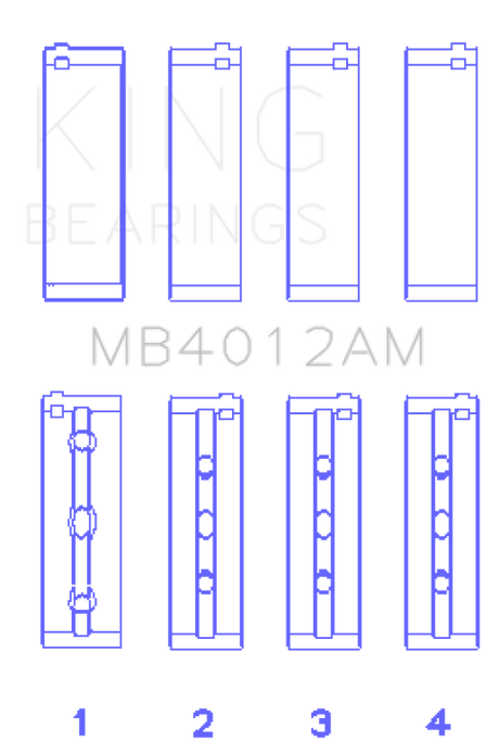 King Toyota 5VZFE Crankshaft Main Bearing Set King Engine Bearings Bearings  AXOPROS