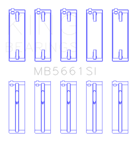King Volkswagen AMB/BYK/BBX Silicon Bi-Metal Aluminum Main Bearing Set - Size STD King Engine Bearings Bearings  AXOPROS