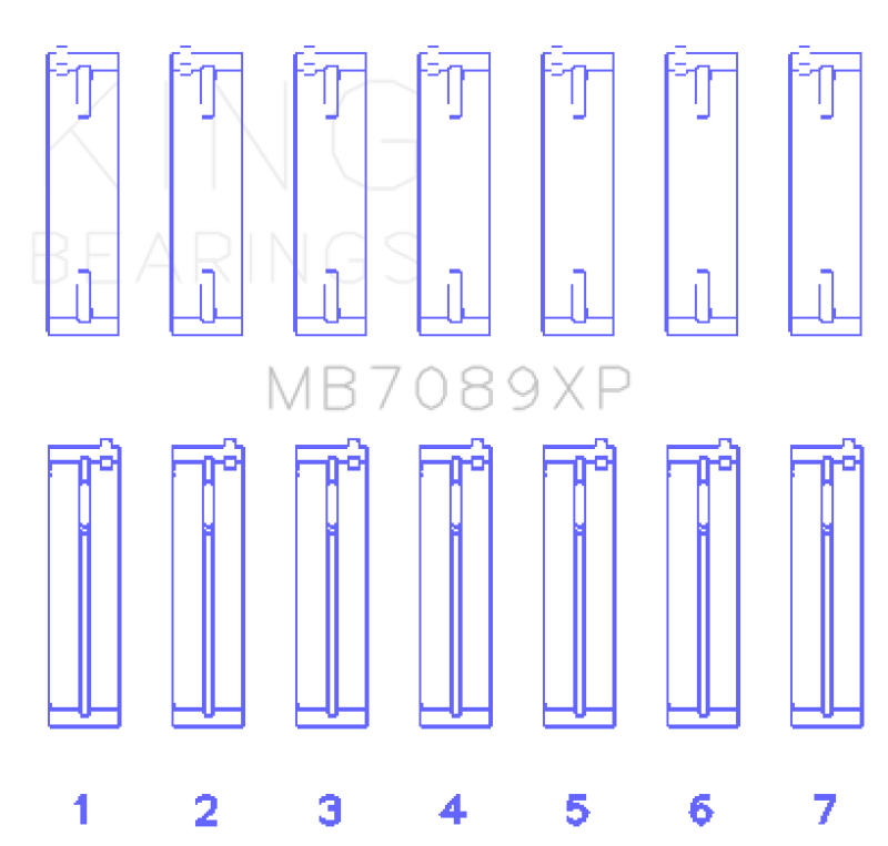 King Volkswagen VR6 2.8L Performance Main Bearing Set - Size STD King Engine Bearings Bearings  AXOPROS